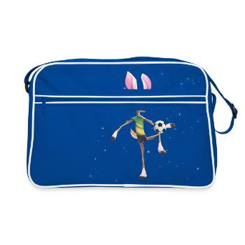 Reh « Cindy » - animaux de la forêt pour les enfants drôles - Sac Retro - bleu/blanc - Devant