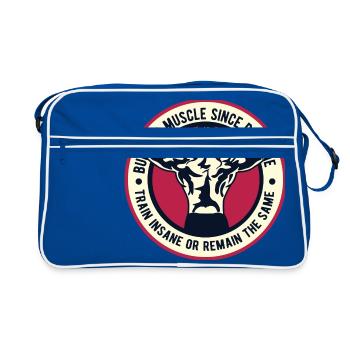 Muscle Building Fitness Lifestyle Sport Bodybuilder - Retro Bag - blue/white - Front
