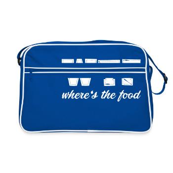 WTF where is the food - Retro Bag - blue/white - Front