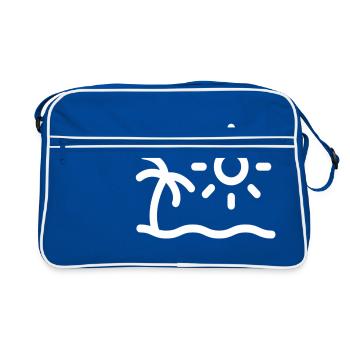 Ripe for island vacation trip travel - Retro Bag - blue/white - Front