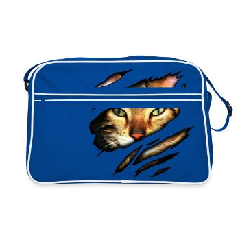 Bengal cat in me - Retro Bag - blue/white - Front