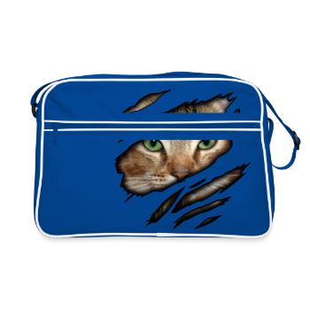 Abyssin en moi - Sac Retro - bleu/blanc - Devant