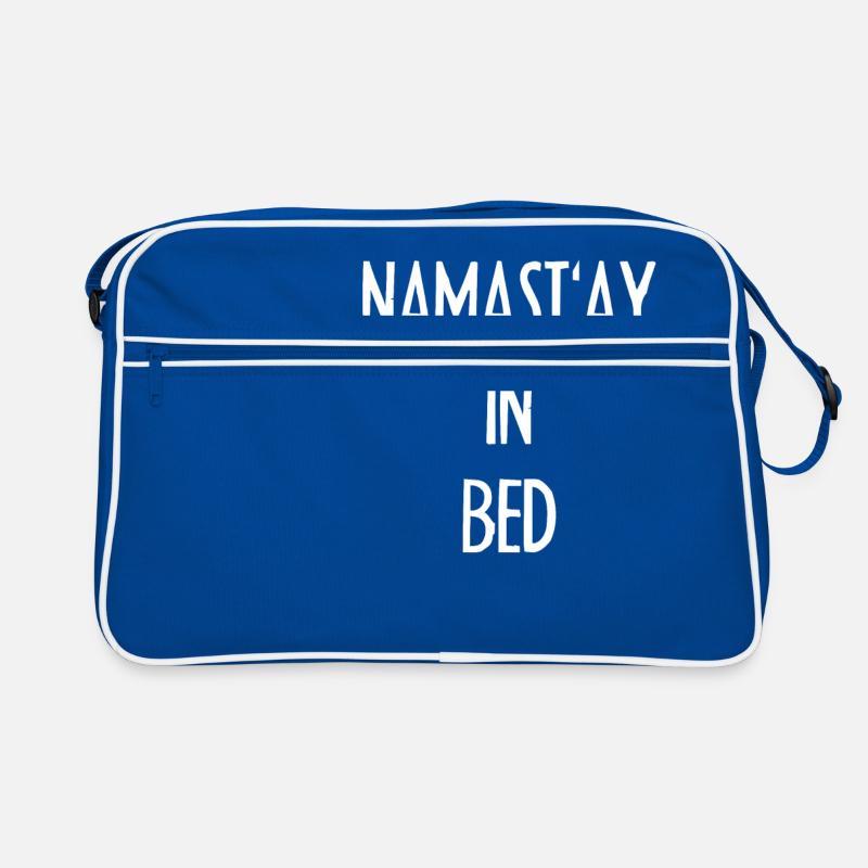 Namastay in Bed / lustig / Spruch / witzig / Fun Retro Tasche