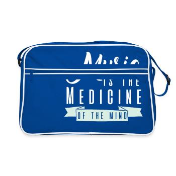Gute Musik - Retro Tasche - Blau/Weiß - Vorne