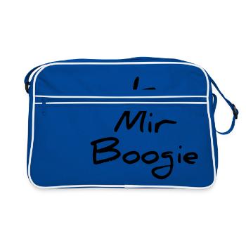 Is Mir Boogie - Retro Tasche - Blau/Weiß - Vorne