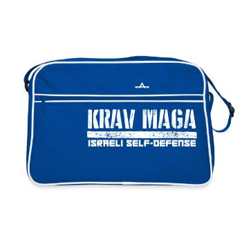 Krav Maga - Retro Tasche - Blau/Weiß - Vorne