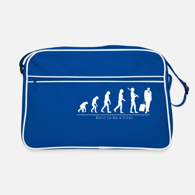 Evolution Pilot Beruf lustiges cooles Geschenk Retro Tasche