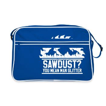 sawdust? Men's glitter! - Carpenter Carpenter - Retro Bag - blue/white - Front