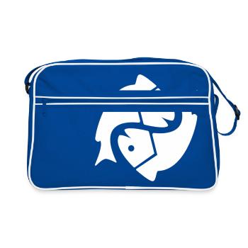 Zodiac Pisces astrology horoscope birthday - Retro Bag - blue/white - Front