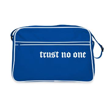 trust no one - Retro Bag - blue/white - Front