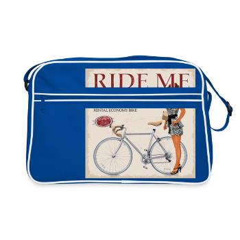 Ride Me - faire du vélo - Sac Retro - bleu/blanc - Devant