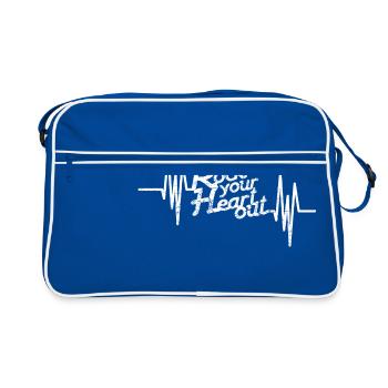 Coeur de rock heavy metal cadeau Hardrock Festival - Sac Retro - bleu/blanc - Devant