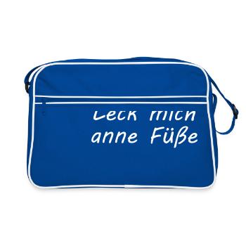 leck mich anne fuesse - Retro Tasche - Blau/Weiß - Vorne