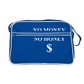 NO MONEY NO HONEY $ - Sac Retro - bleu/blanc - Devant