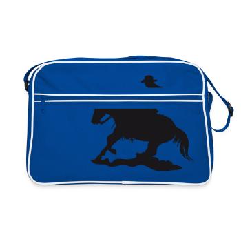 Sliding Stop - Retro Tasche - Blau/Weiß - Vorne