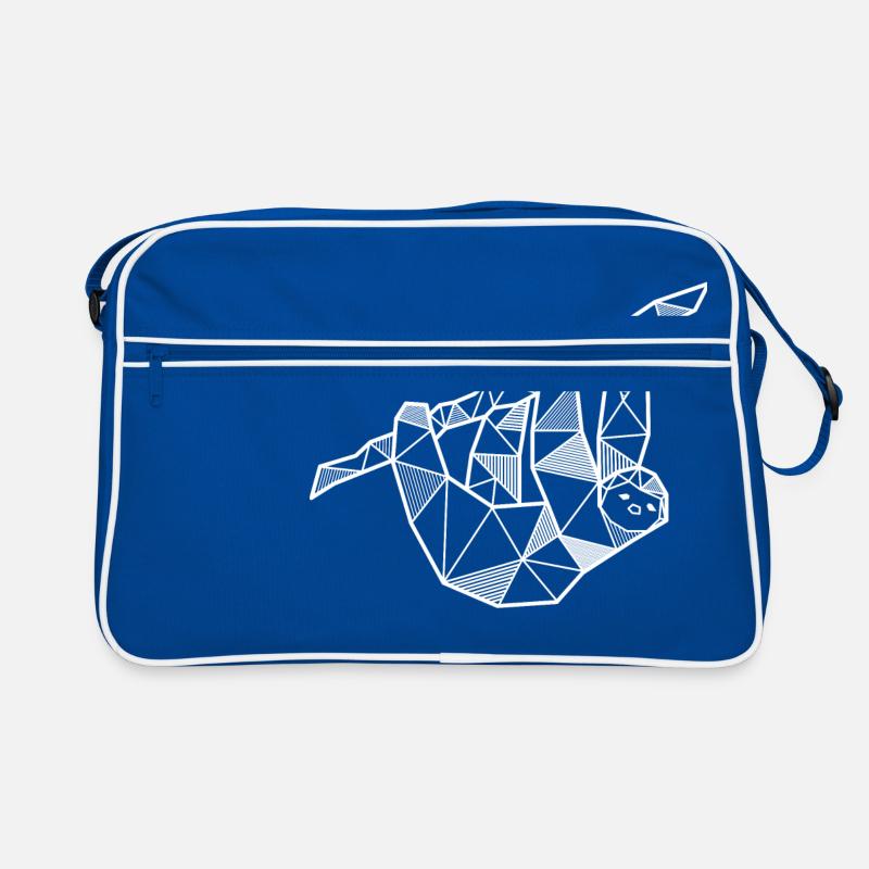 Faultier sloth geometrisch Geschenk Hipster eck - Retro Tasche - Blau/Weiß