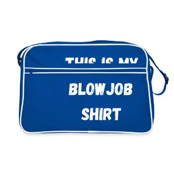 C’est mon pipe chemise de cadeau de sottises - Sac Retro - bleu/blanc - Devant