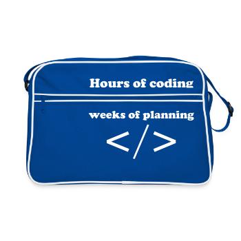 Coding - Retro Bag - blue/white - Front