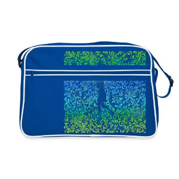 rain ornamental ornament - Retro Bag - blue/white - Front