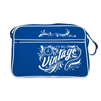 Il est temps d'être vintage - Sac Retro - bleu/blanc - Devant