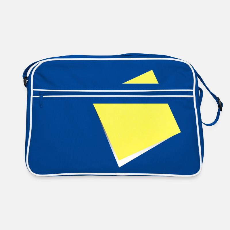 gelber Notizzettel , Klebezettel , sticky note Retro Tasche