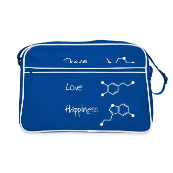 Dream Love Happyness - molécules - Sac Retro - bleu/blanc - Devant