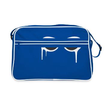 Clout Goggles Glasses Sonnenbrille Retro Geschenk - Retro Tasche - Blau/Weiß - Vorne