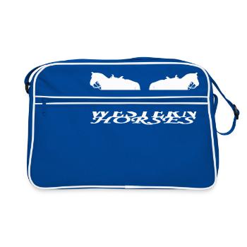 Cheval Westerbreiten Chevaux - Sac Retro - bleu/blanc - Devant