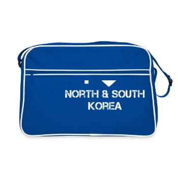 Corée du Nord Corée du Sud Corée - Sac Retro - bleu/blanc - Devant
