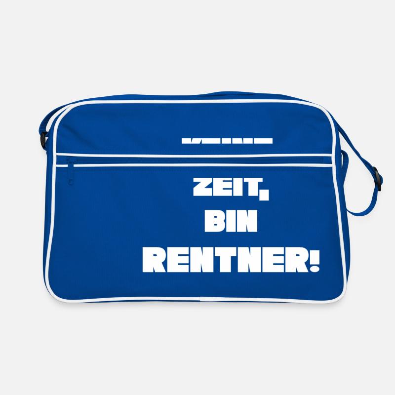 Rentner - Retro Tasche - Blau/Weiß