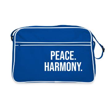 Love Peace Harmony - Retro Bag - blue/white - Front