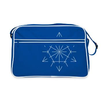 Hexagone minimaliste - Sac Retro - bleu/blanc - Devant