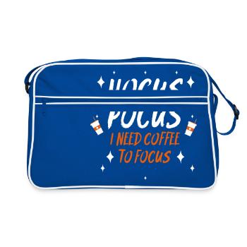 Coffee Hocus Pocus to Focus - Retro Bag - blue/white - Front