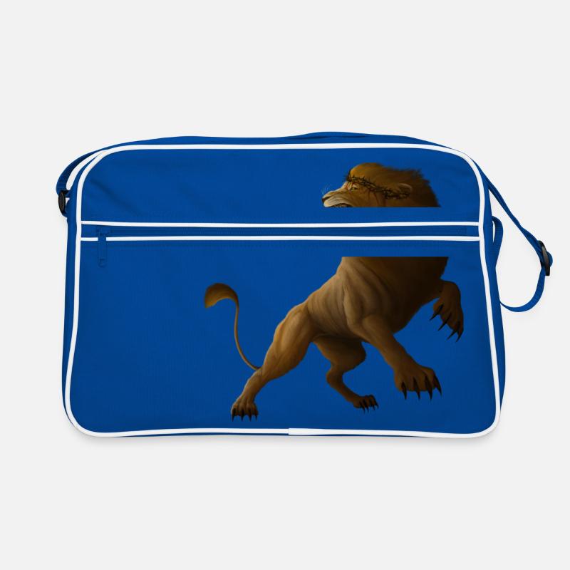 Der Löwe und das Lamm 2 (nur Löwe) Retro Tasche
