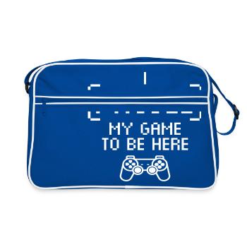 J’ai fait une pause pour être ici - Nerd - Sac Retro - bleu/blanc - Devant
