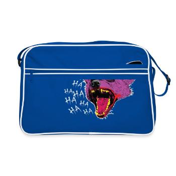 Hyenas - hyena - Retro Bag - blue/white - Front