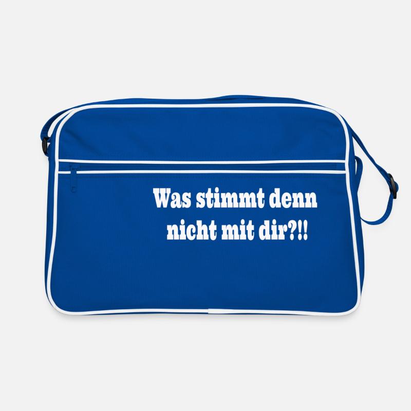Was stimmt denn nicht mit dir Retro Tasche