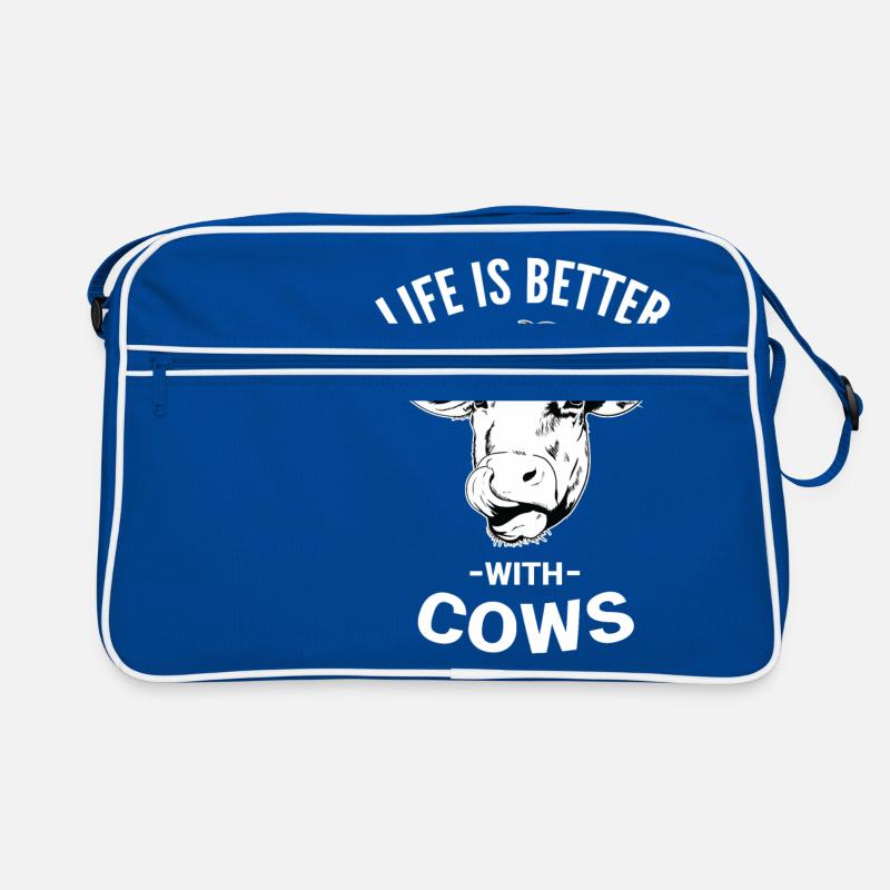 La vie est meilleure avec les vaches Sac Retro