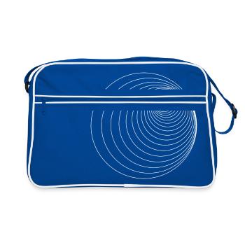 Forme géométrique - Sac Retro - bleu/blanc - Devant