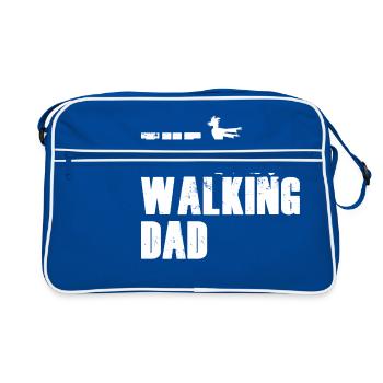 The Walking Dad - Retro Tasche - Blau/Weiß - Vorne