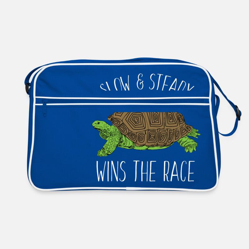 Tortoise - slow-steady - win - race Retro Bag