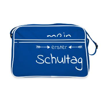 first day of school - Retro Bag - blue/white - Front