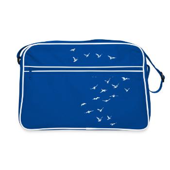 oiseau - Sac Retro - bleu/blanc - Devant