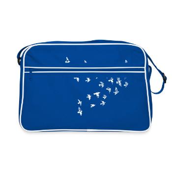 oiseaux - Sac Retro - bleu/blanc - Devant
