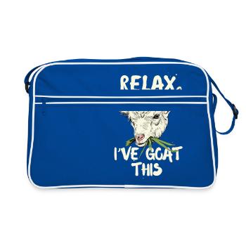 Relax i've goat this - Retro Bag - blue/white - Front