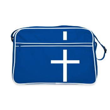 à l'envers - Sac Retro - bleu/blanc - Devant