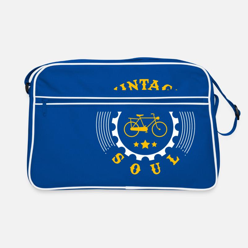 Âme Vintage - Sac Retro - bleu/blanc