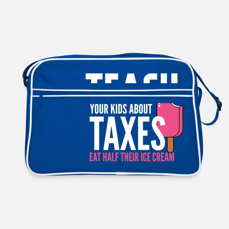 Steuern - Eiscreme - Hälfte - Beibringen Retro Tasche