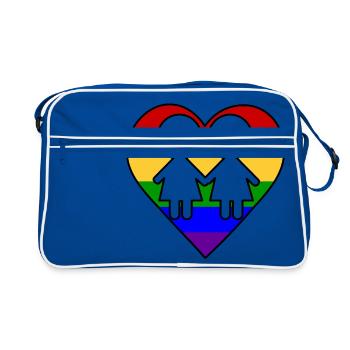Le cœur des femmes - Sac Retro - bleu/blanc - Devant
