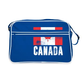 Drapeau du Canada Drapeau du Canada Vintage Retro - Sac Retro - bleu/blanc - Devant